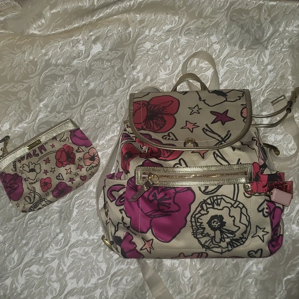 COACH Poppy Kyra Backpack +Wristlet